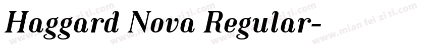 Haggard Nova Regular字体转换